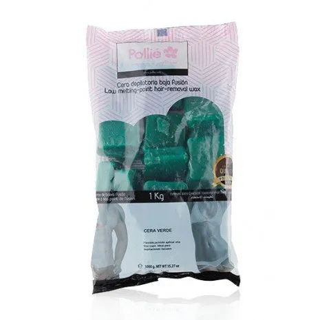 Pastillas Cera Caliente 1 kg - Cera Verde - Pollié