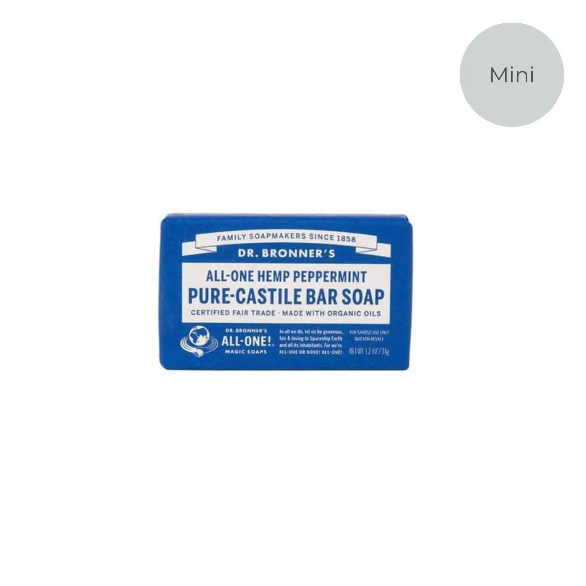 Mini jabón en pastilla de menta 34gr