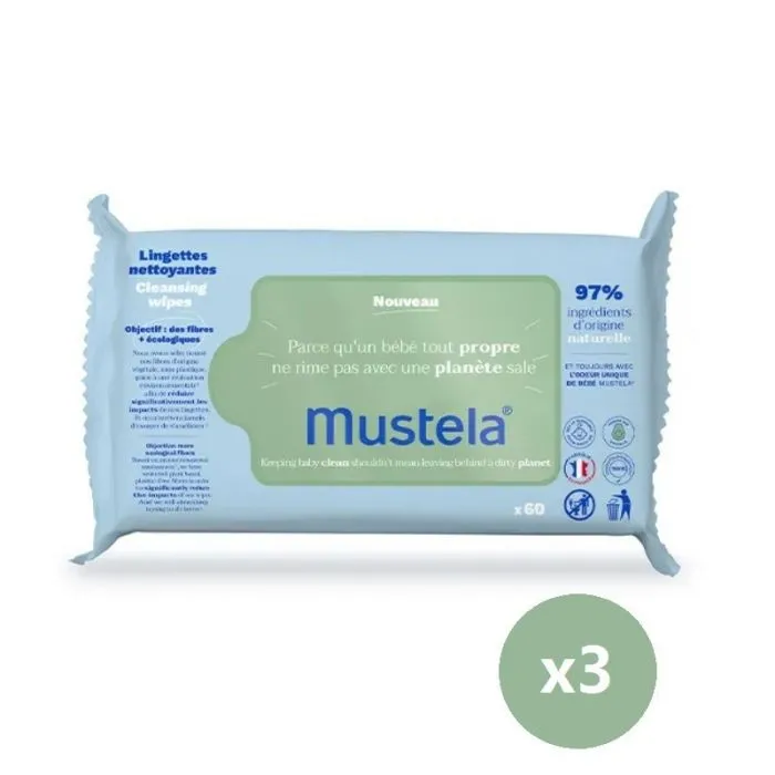 Toallitas Limpiadoras Fibras Naturales Ecológicas - Mustela