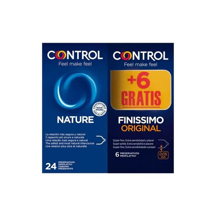 Pack Preservativos Nature + Preservativos Finissimo Original - Control