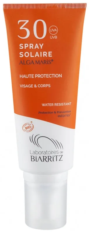 Spray solar orgánico certificado SPF30-100ml-Laboratoires de Biarritz