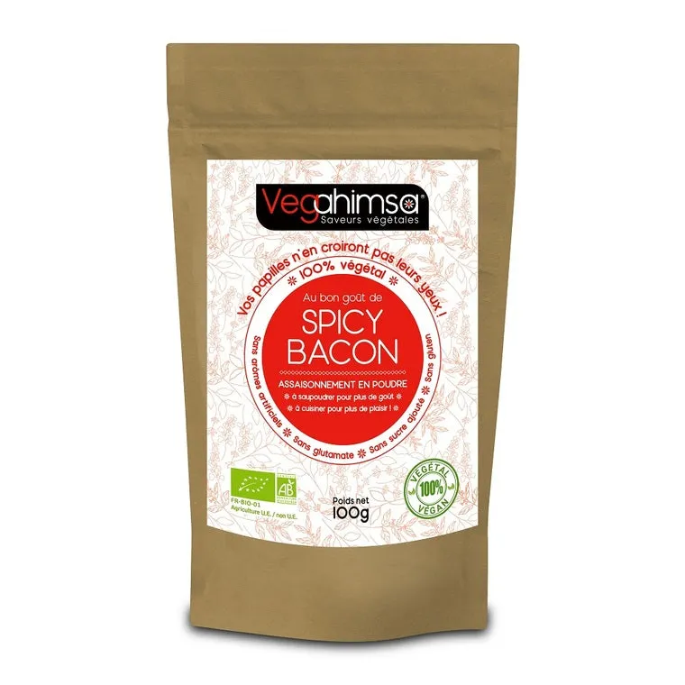 Condimento vegetal Bacon Picante Bio-100g-VegaHimsa