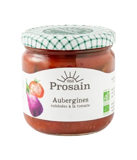 Berenjena ecológica cocida con tomate-345g-Prosain