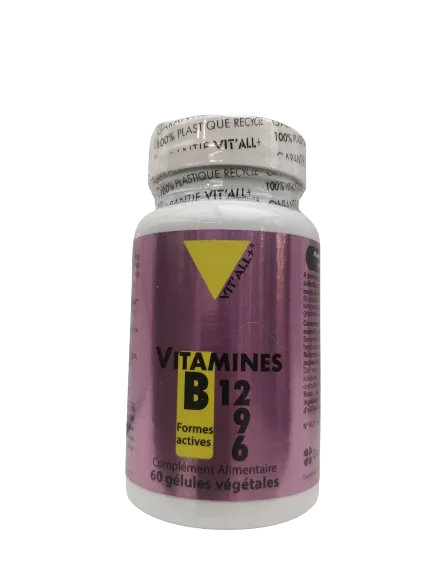 Formas activas B12 y B9 -60 cápsulas-Vit'all+