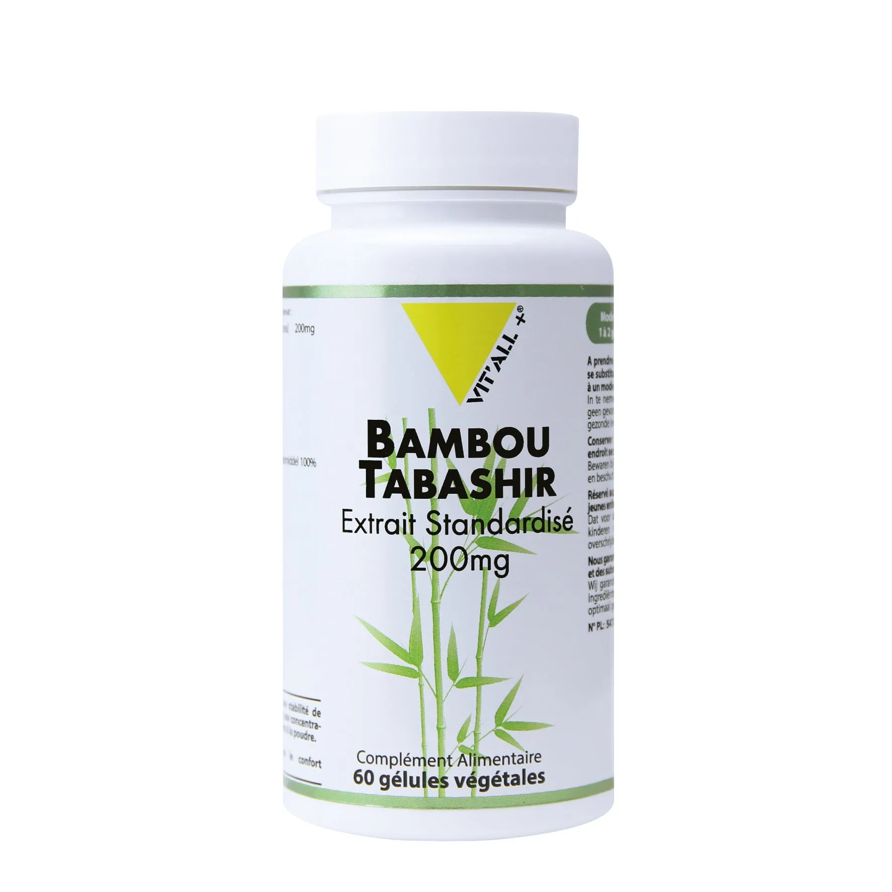 Tabashir Bambú Bio - 200mg - 60 Cápsulas - Vit'all+