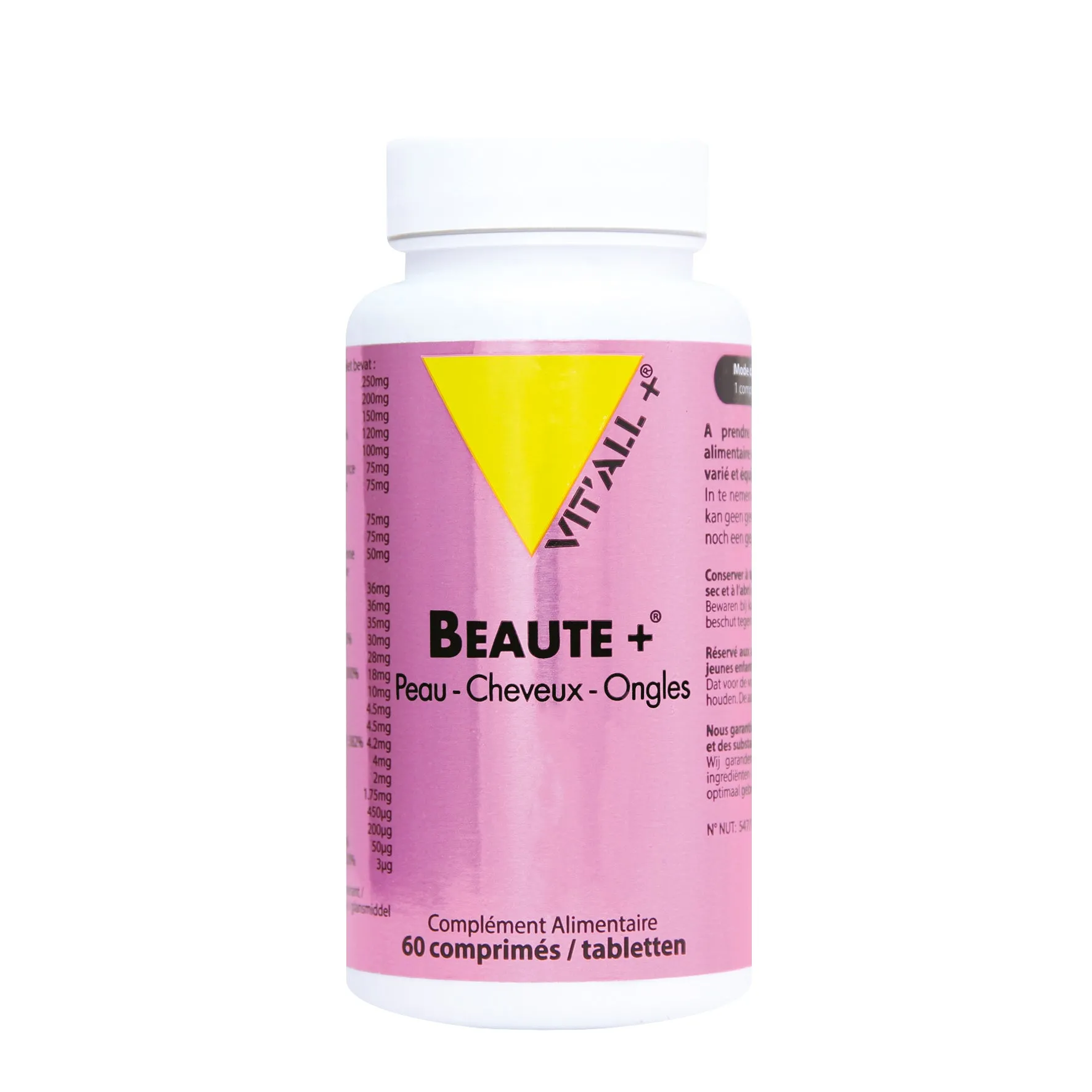 Beauté Plus - Piel, cabello y uñas - 60 comprimidos - Vit'all+
