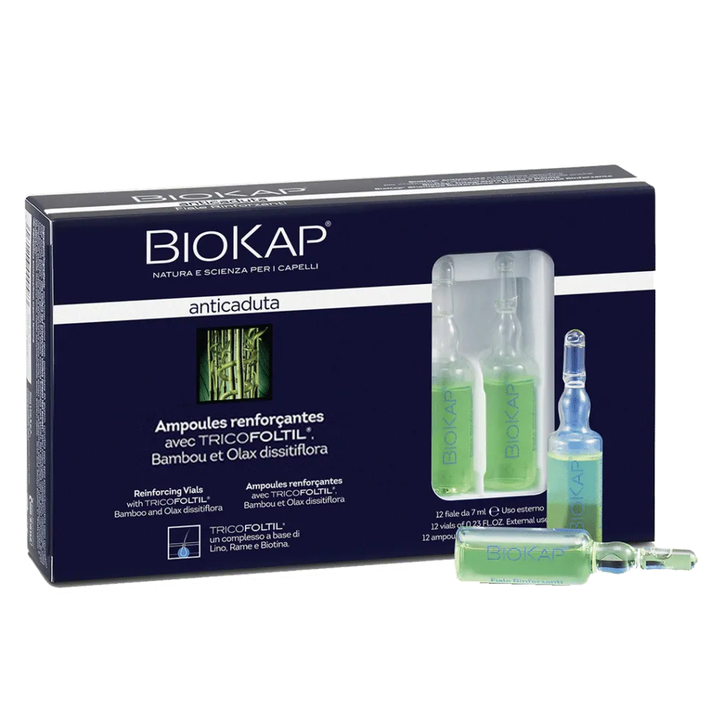 Tratamiento fortalecedor anticaída-12 ampollas-Biokap