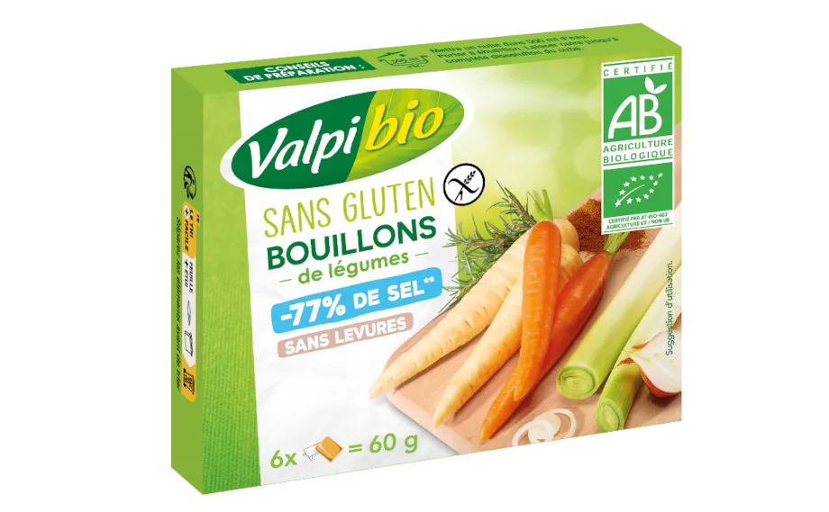 Caldo de verduras ecológico sin gluten-6x10g-Valpi Bio