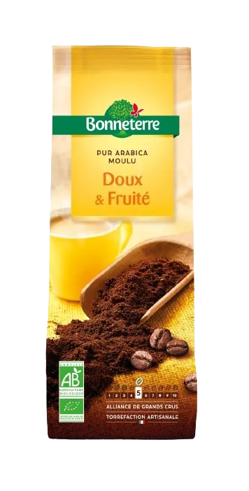 Café Molido Puro Arábica-Dulce y Afrutado-250g-Bonneterre