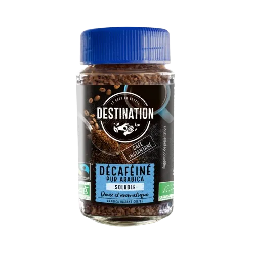 Café Arábica Puro Descafeinado Ecológico Soluble-100g-Destino