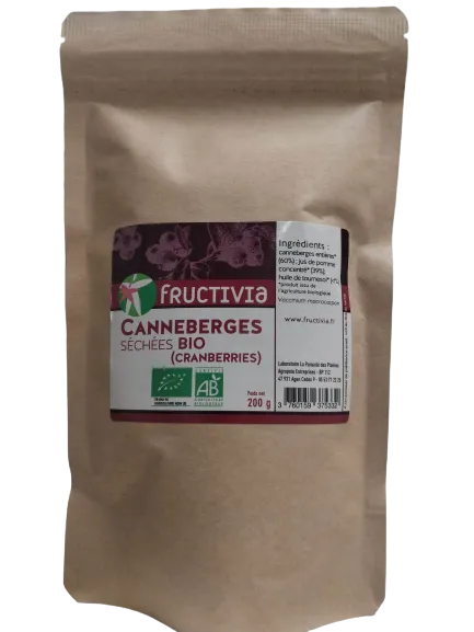 Arándanos secos ecológicos (cranberries)-200g Fructivia