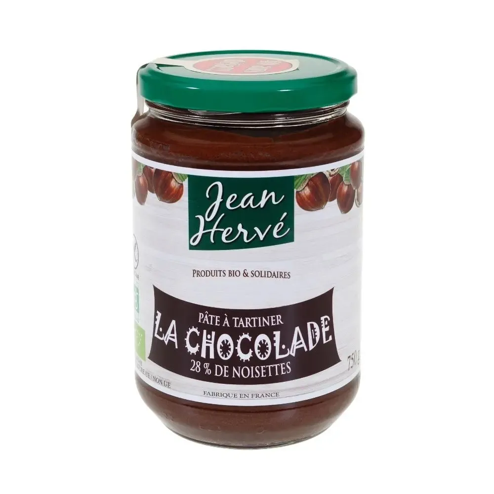 Crema de chocolate crujiente ecológica-350g-Jean Hervé