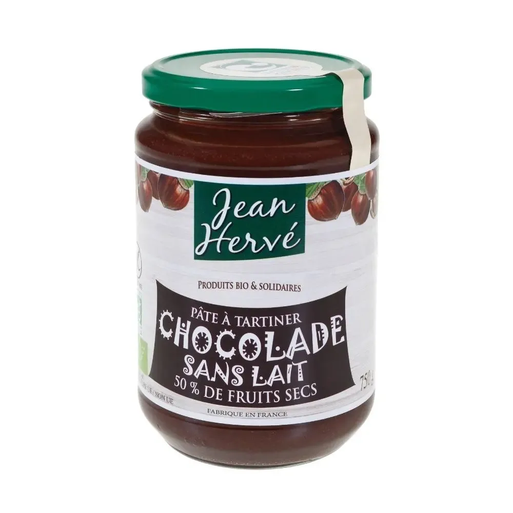 Chocolate para untar ecológico sin leche-350g-Jean Hervé