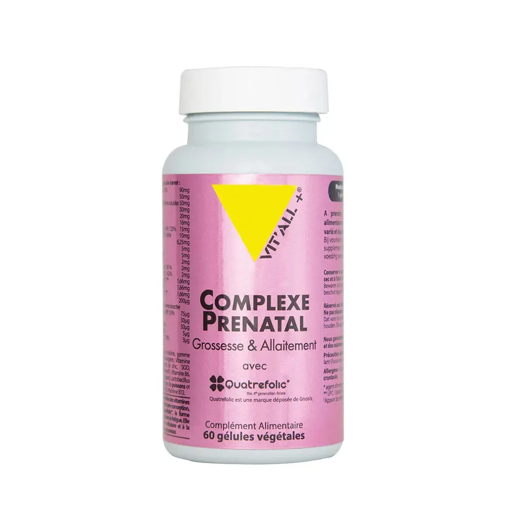 Complejo Prenatal con Ácido Fólico-60 cápsulas-Vit'all+