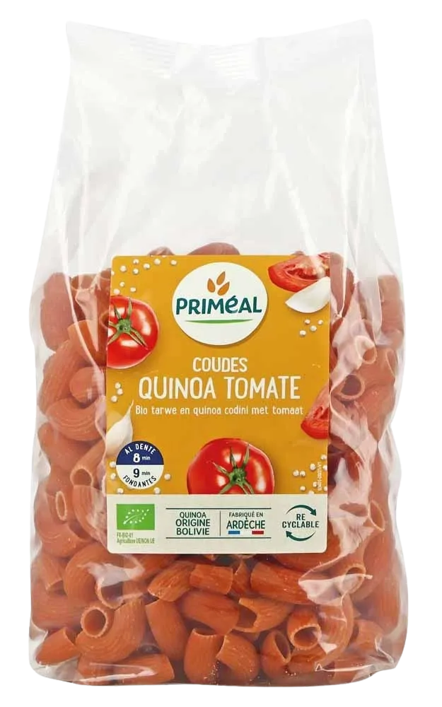 Codos De Tomate Con Quinoa Bio-500g-Priméal