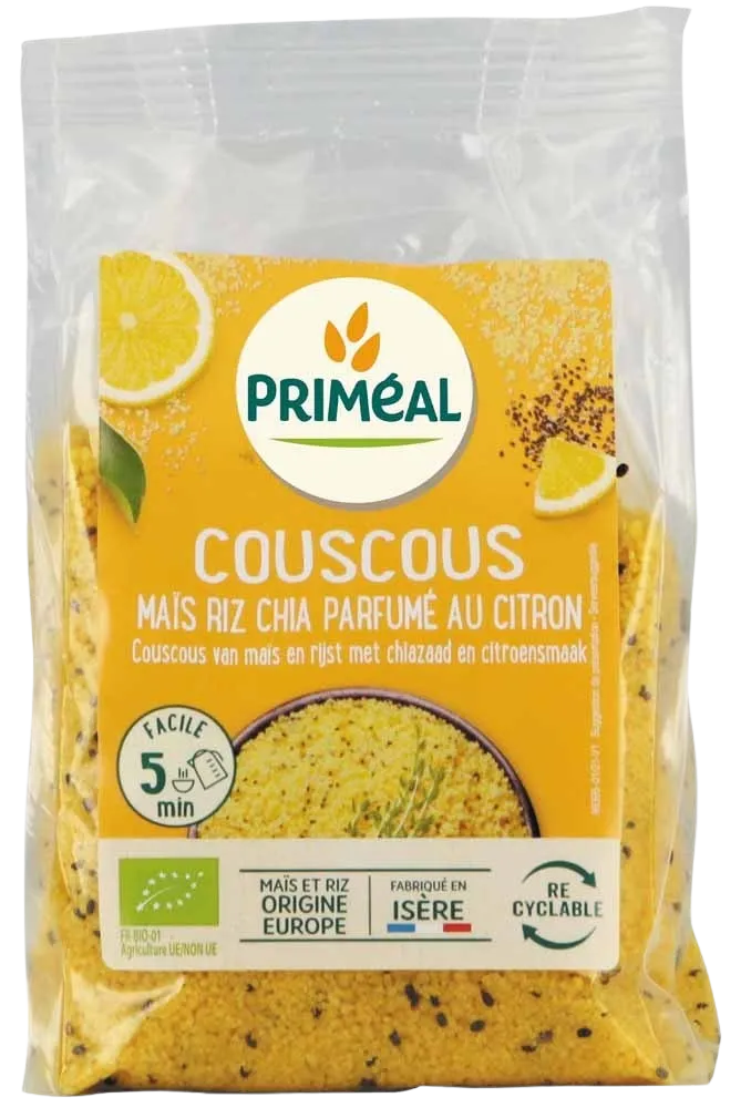 Cuscús Bio Maíz, Arroz, Chía Limón-300g-Priméal
