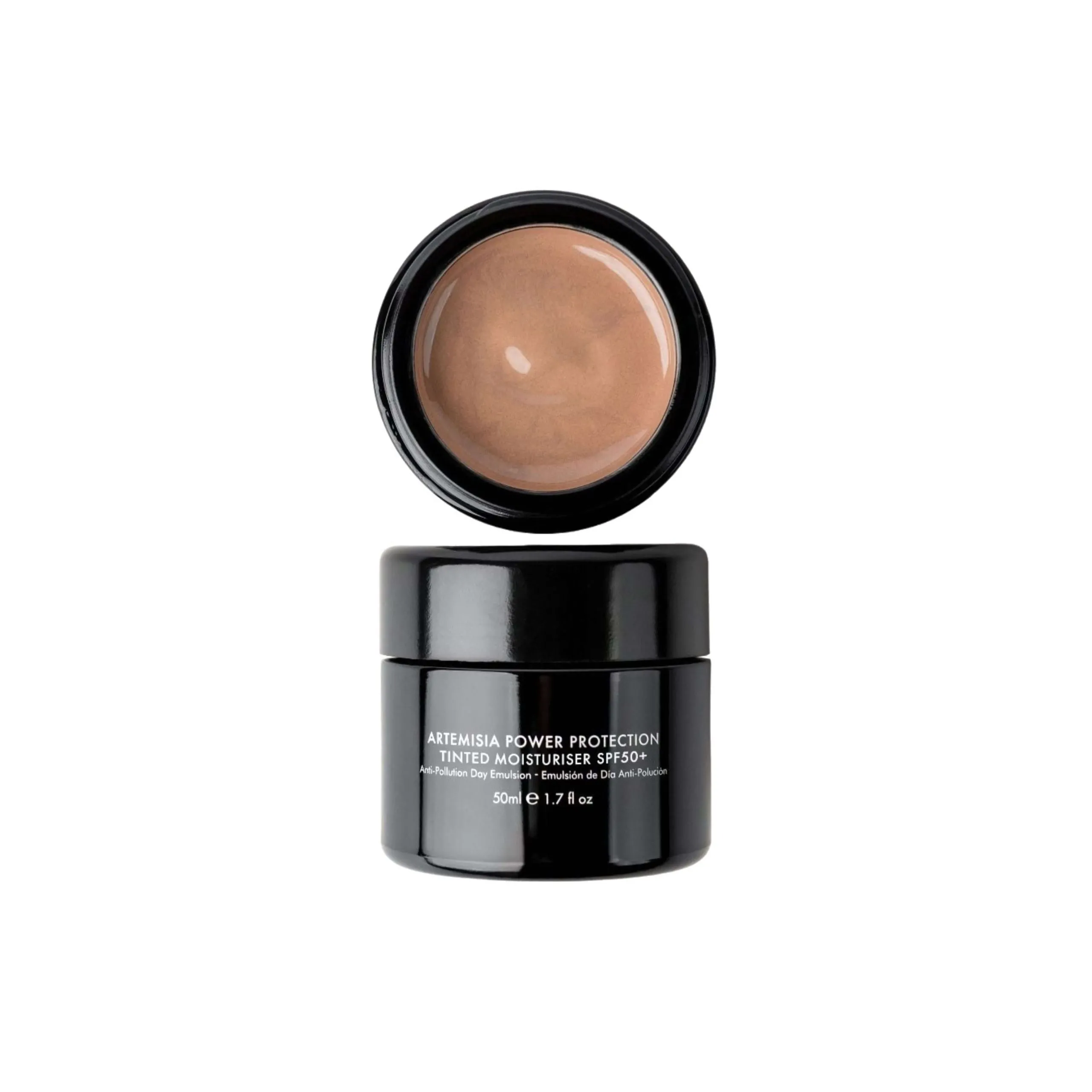 Crema hidratante facial con color y protección SPF50+ Artemisia