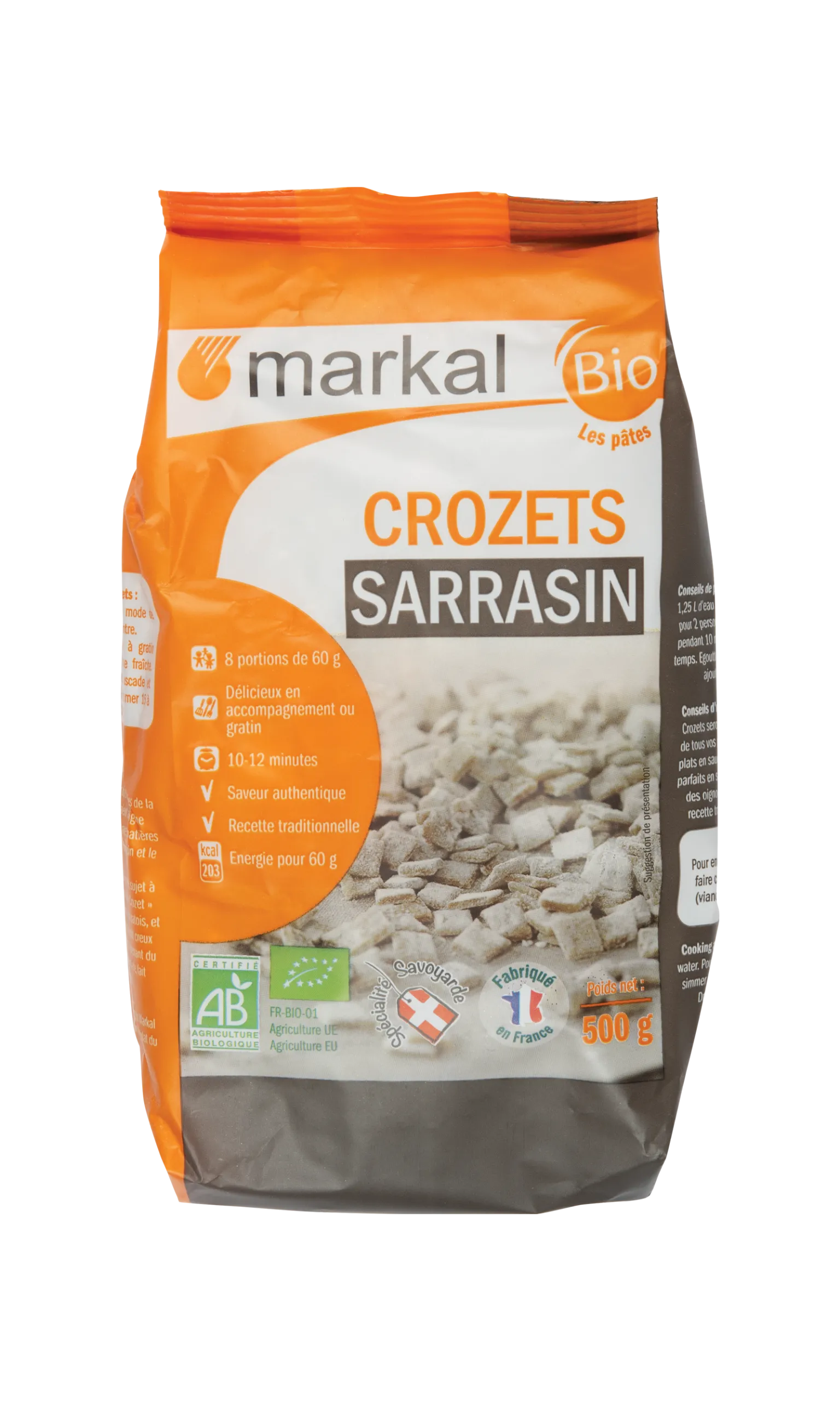 Crozets de trigo sarraceno ecológico-500g-Markal