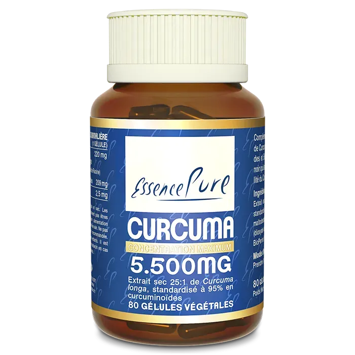 Cúrcuma 5.500 mg-80 cápsulas vegetales-Pura Esencia