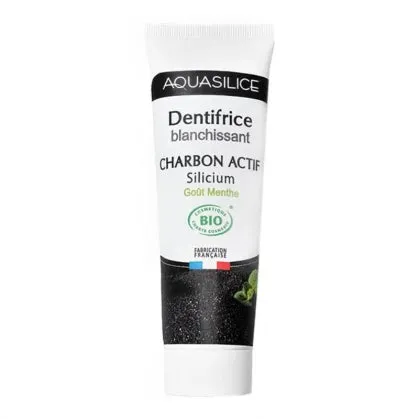 Pasta de dientes blanqueadora de carbón/menta-75ml-Aquasilica