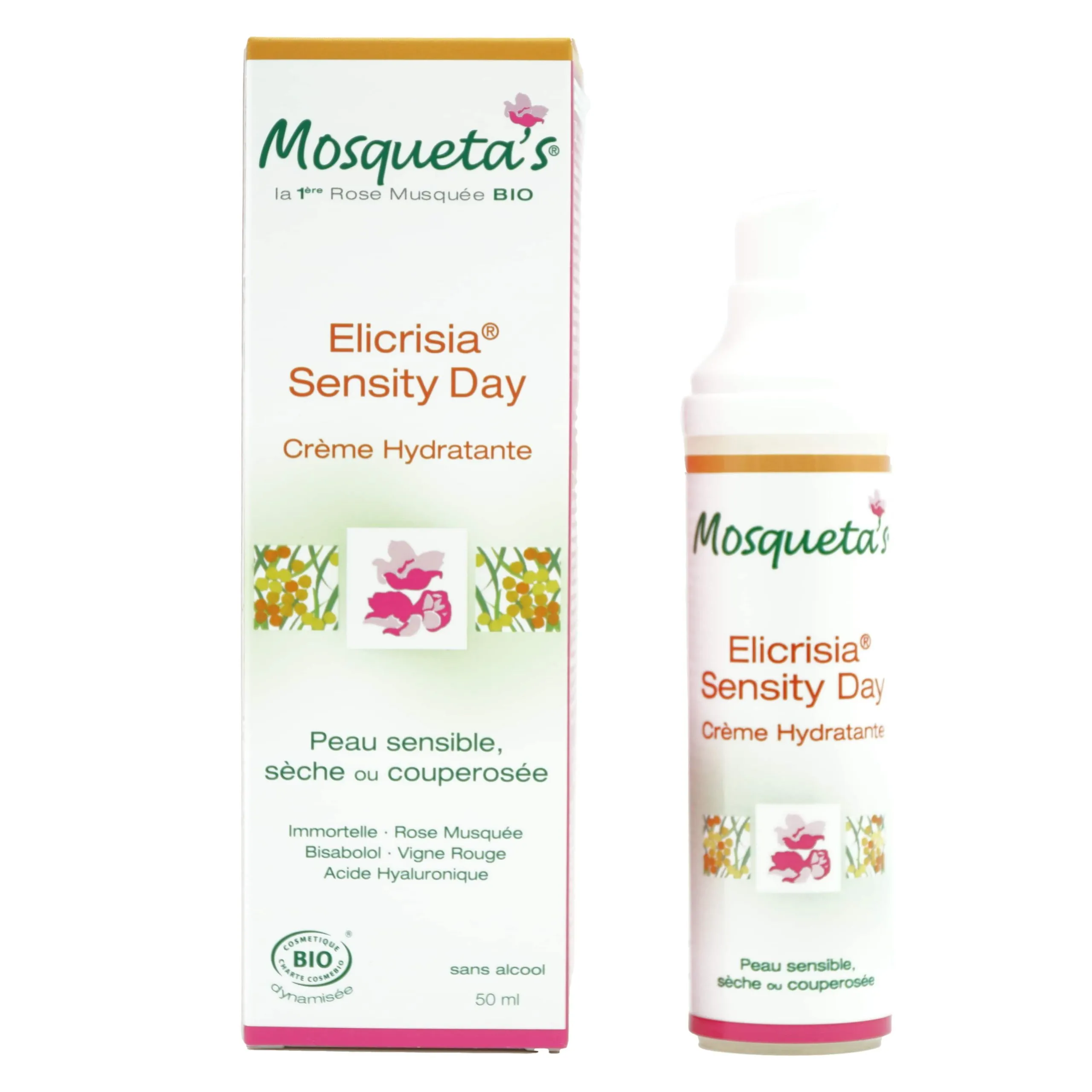 Crema hidratante sensibilidad elicrisia ecológica - 50 ml - Mosqueta's