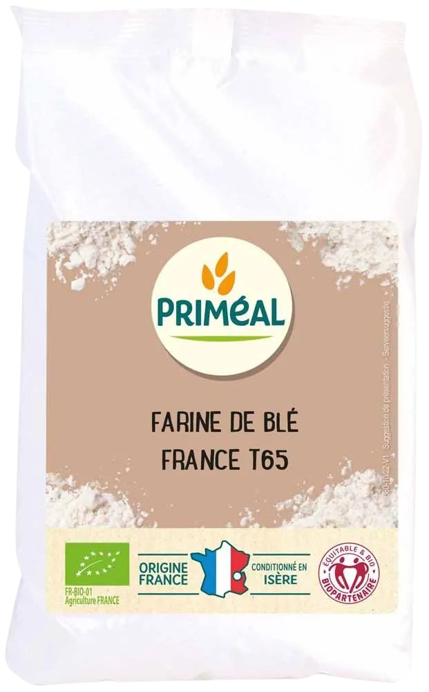 Harina de trigo ligera tipo Francia 65-1kg-Priméal