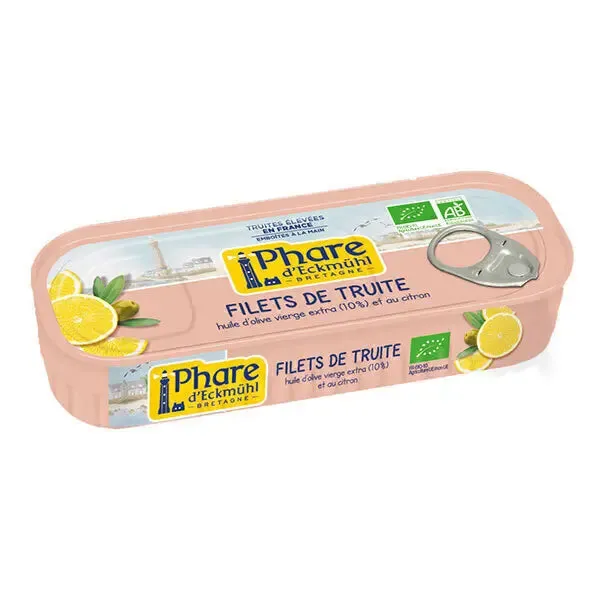 Filetes De Trucha Bio Con Aceite De Oliva Y Limón-130g-Phare d'Eckmühl
