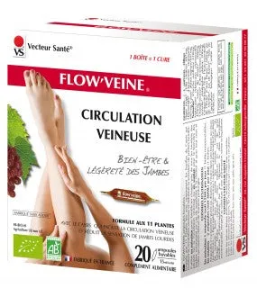 Circulación venosa Flow'Veine-20 Ampollas-Vector de salud