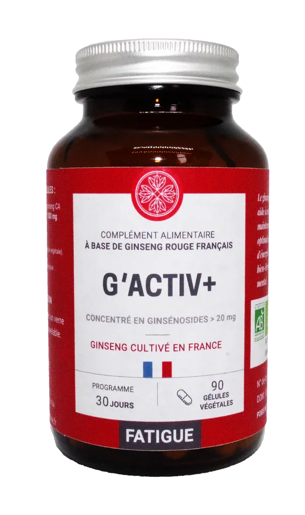 G'Activ+ Raíz de Ginseng rojo - 90 cápsulas - Jardines de Occitanie