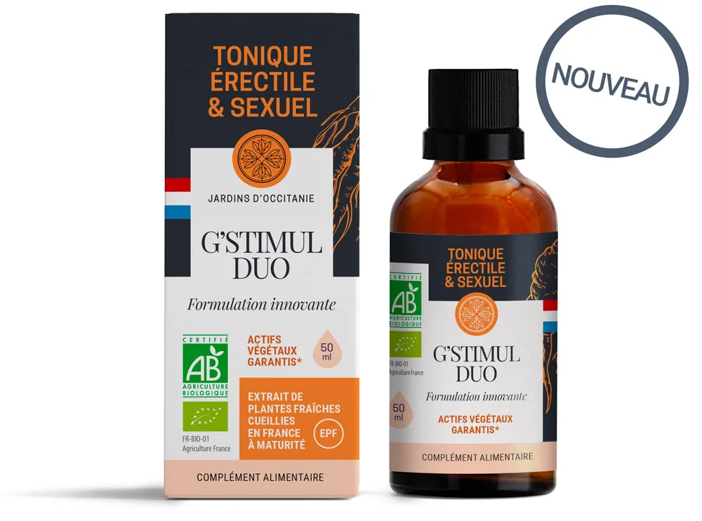 G'stimul duo-Tónico eréctil y sexual-50ml-Jardins d'Occitanie