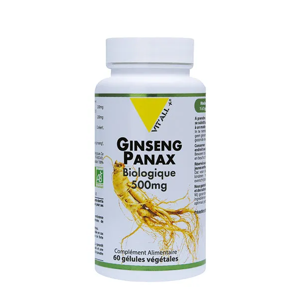 Ginseng Panax Bio - 60 cápsulas - Vit'all+