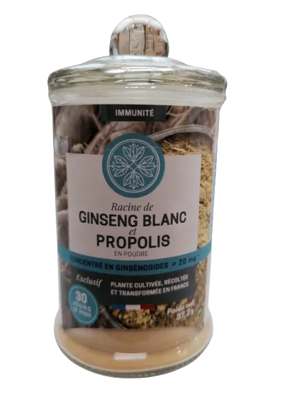 Ginseng blanco y propóleo en polvo-37,2g-Jardins d’Occitanie