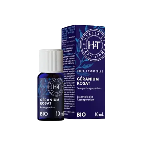 Aceite esencial de Rosa Geranio Bio-10ml-Herbes et Traditions