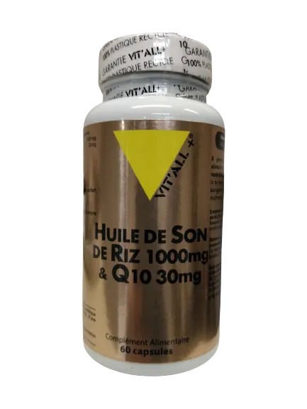 Aceite de salvado de arroz + Q10-1000 mg-60 cápsulas-Vit'all+