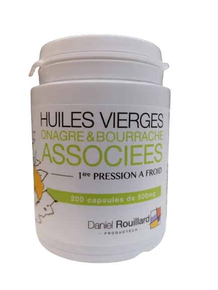 Aceite de onagra y borraja - 200 cápsulas - Daniel Rouillard