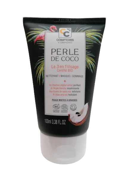 Crema facial 3 en 1 perla de coco-100ml-Comptoirs et Compagnies