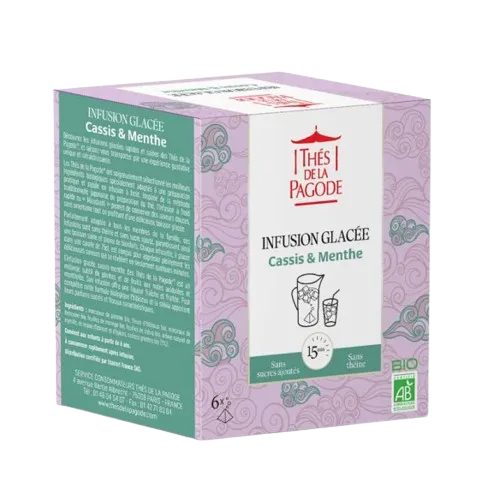 Infusión helada de Menta y Grosella Negra ecológica - 6 bolsitas de té de La Pagode