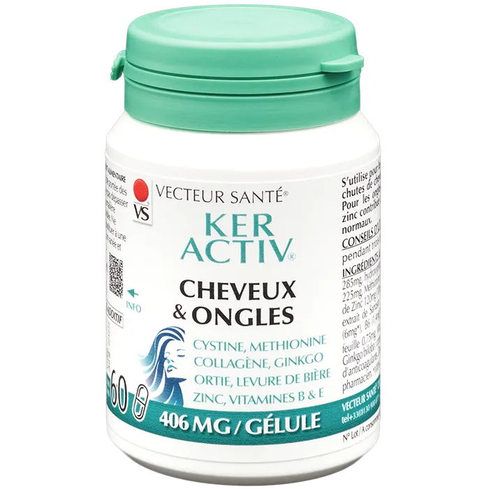 Ker'Activ - Cabello y uñas - 60 cápsulas - Vector de salud
