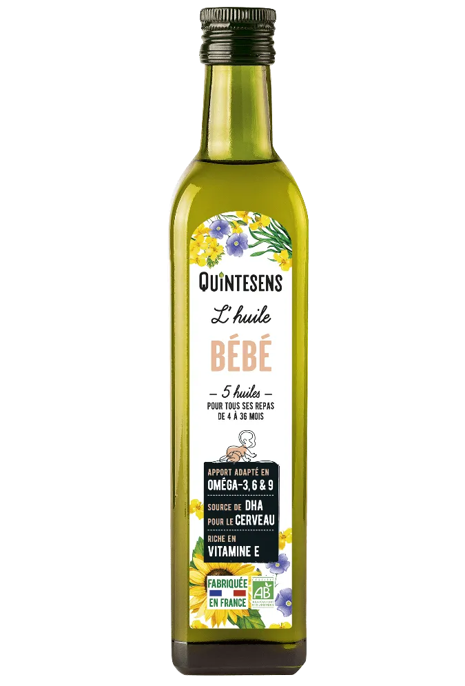 Bio Baby Oil - Mezcla de 5 aceites - 25cl - Quintensens