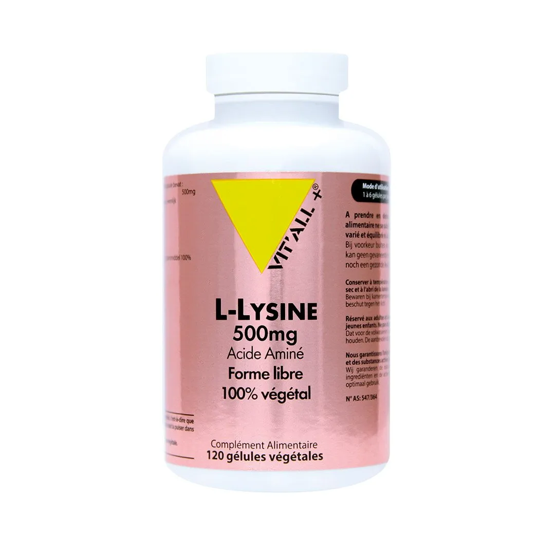 L-Lisina 500 mg-120 cápsulas-Vit'all+