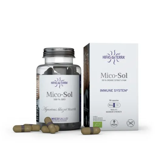 Mico-Sol Agaricus Blazei Bio-70 cápsulas-Hifas da Terra