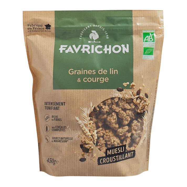 Muesli Bio De Semillas De Lino Y Calabaza-450g-Favrichon