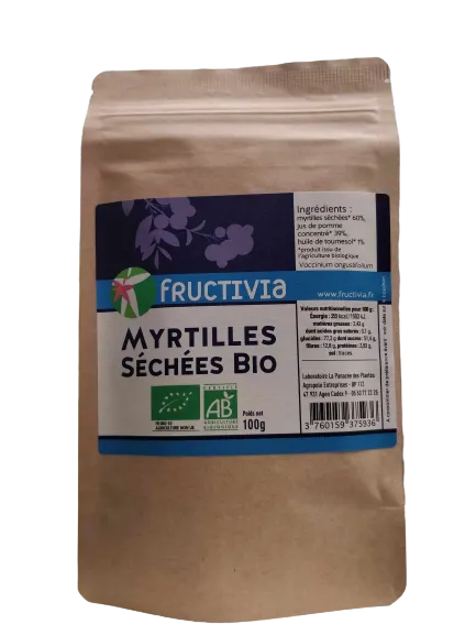 Arándanos Desecados Ecológicos-100g-Fructivia