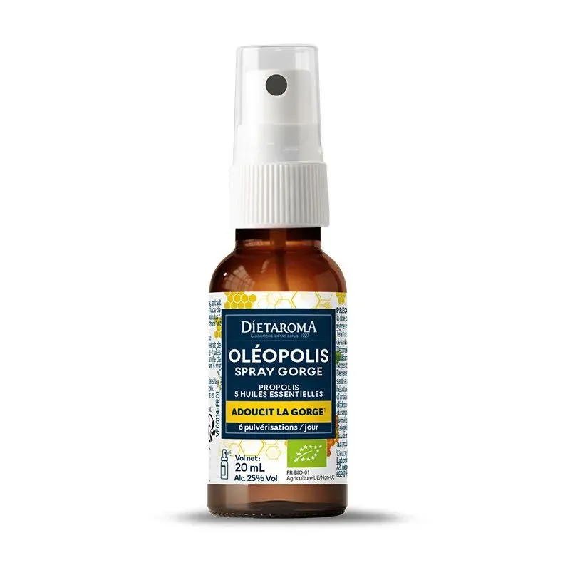 Oléopolis-Spray Garganta Propóleo Bio-20ml-Dietaroma