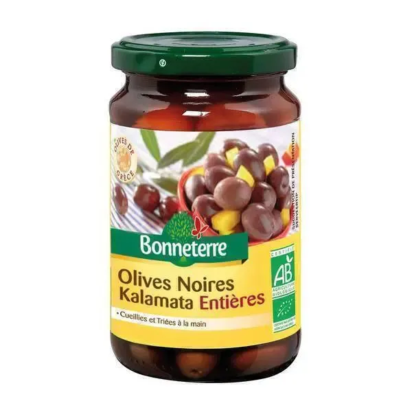 Aceitunas Kalamata Negras Enteras-320g-Bonneterre