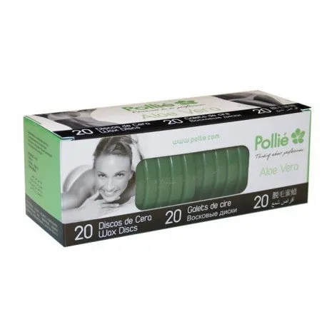 Caja 20 Discos Cera Caliente - Aloe Vera - Pollié