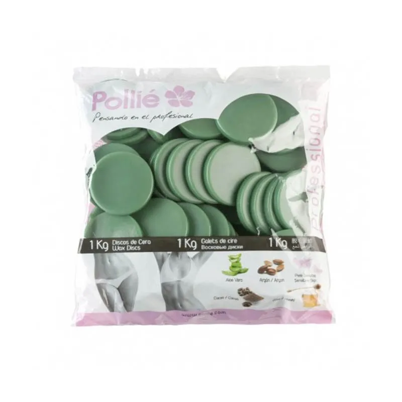Discos de Cera Caliente 1kg - Aloe Vera - Pollié
