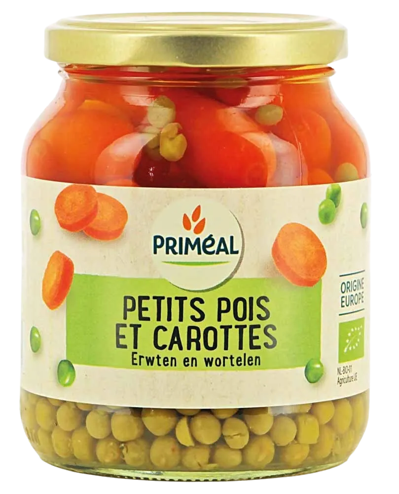 Guisantes y Zanahorias Bio-370ml-Priméal