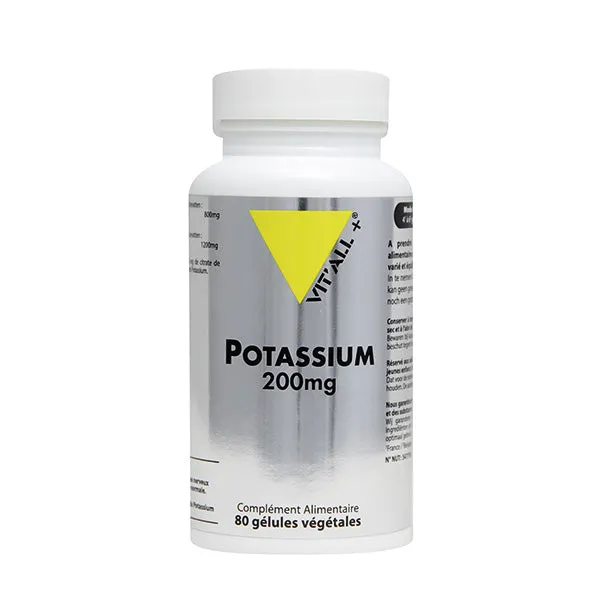 Potasio 200 mg-80 cápsulas vegetales-Vit'all+