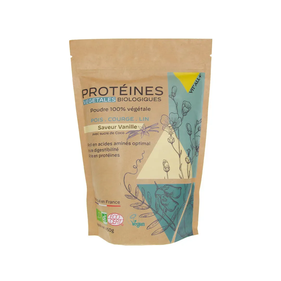 Proteínas vegetales Sabor Bio-vainilla-450g-Vit'all+